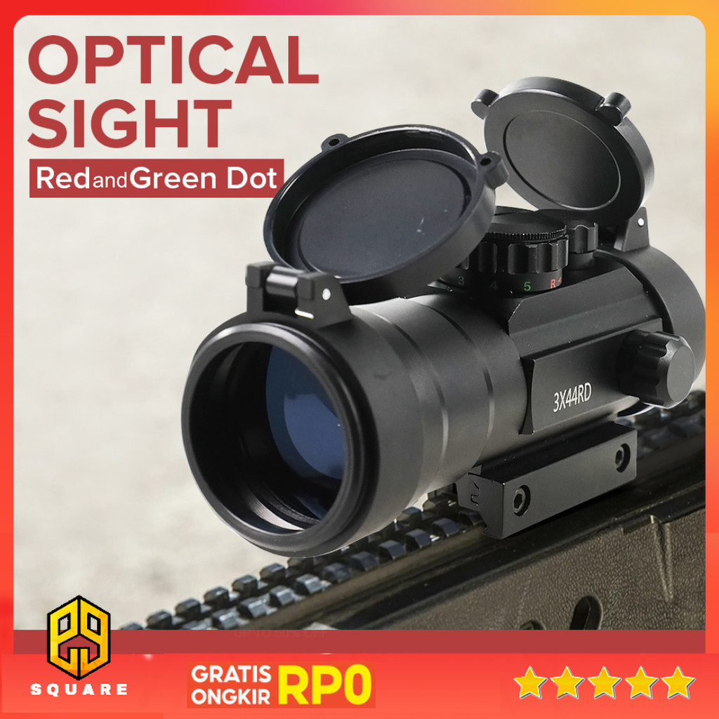 Jual Bushnell Red Green Dot Laser Gun Optical Sight Mount Rifle 3x44 ...