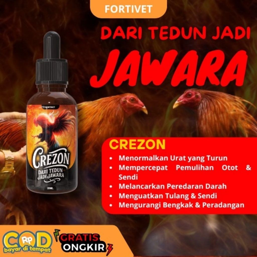 Jual Fortivet Crezon - Obat Ayam Tedun 20ml , atasi turun urat dan ...