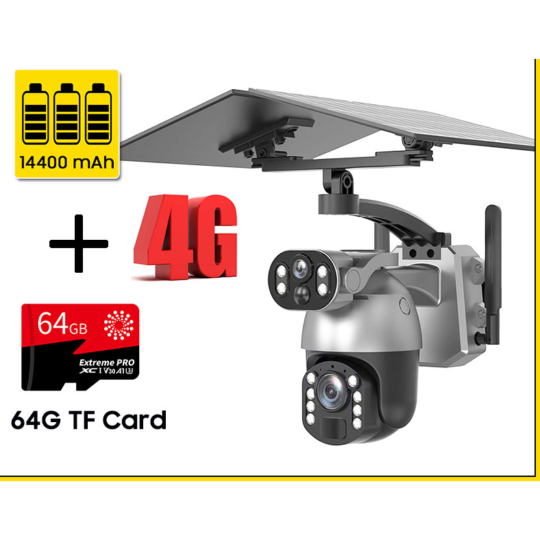 Jual 10MP 50x Zoom Dual Lens 4G SIM Solar Camera WIFI Outdoor ...