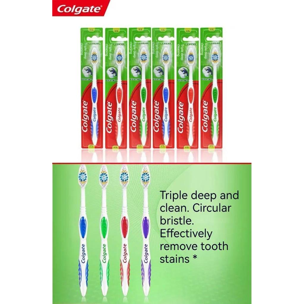Jual Colgate 6pcs Adult Toothbrushes for Sensitive Gums/Teeth, Manual ...