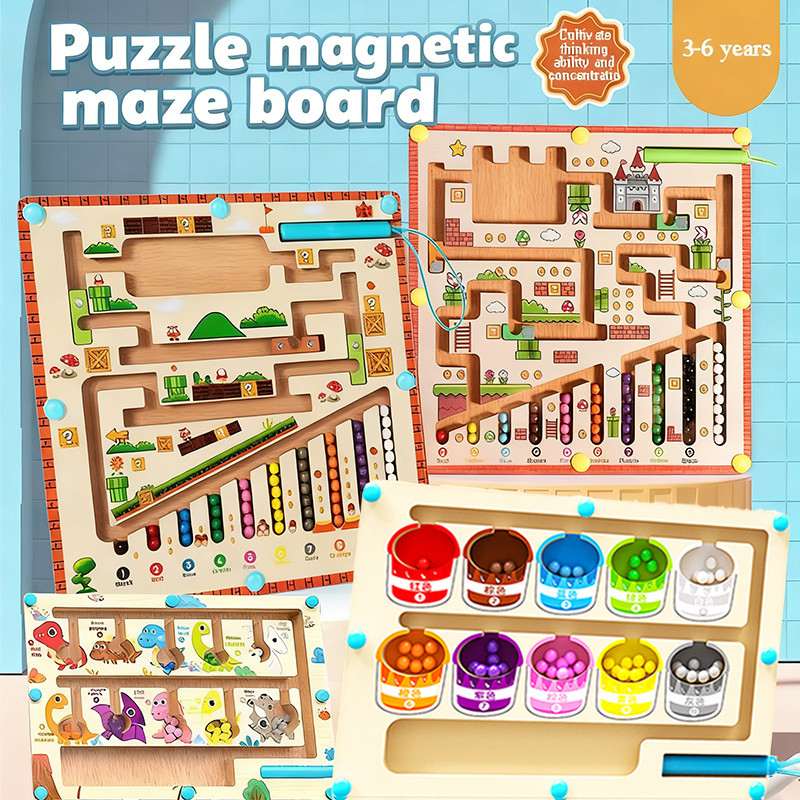 Jual Color Classification Maze Mainan Edukasi Papan Magnetic mazes game ...