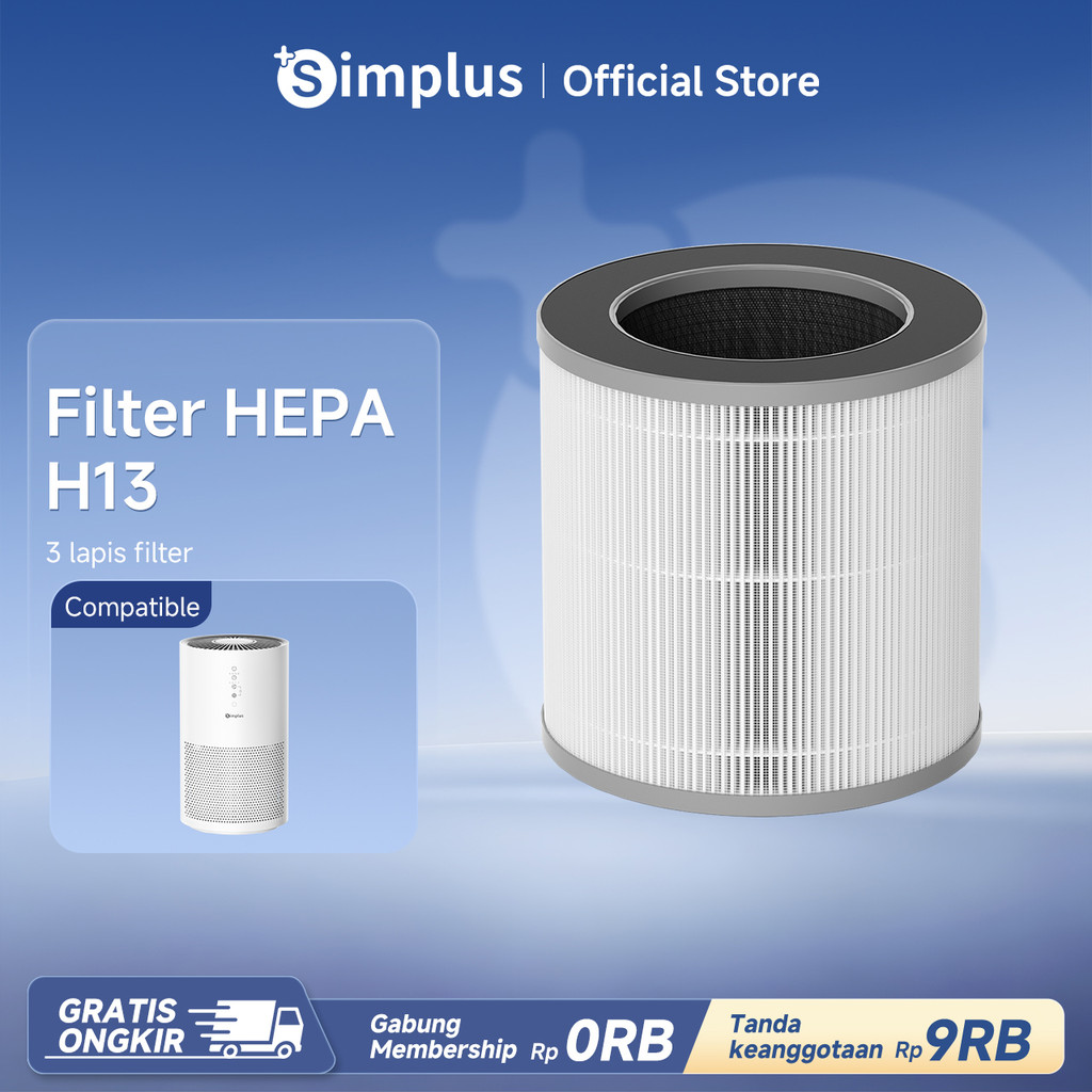 Simplus Air Purifier Penyaringan HEPA Efisien 300m³/jam Tingkat Pemurnian Super Senyap 35dB Mode Pintar Otomatis