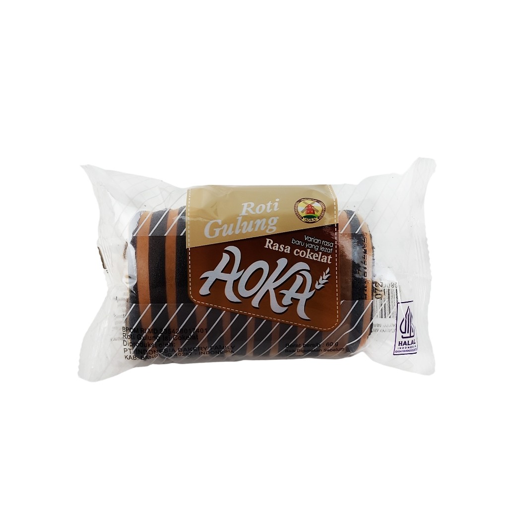 Jual HM ROTI GULUNG AOKA - Netto 60gr ROTI GULUNG AOKA COKLAT KEJU ROTI ...