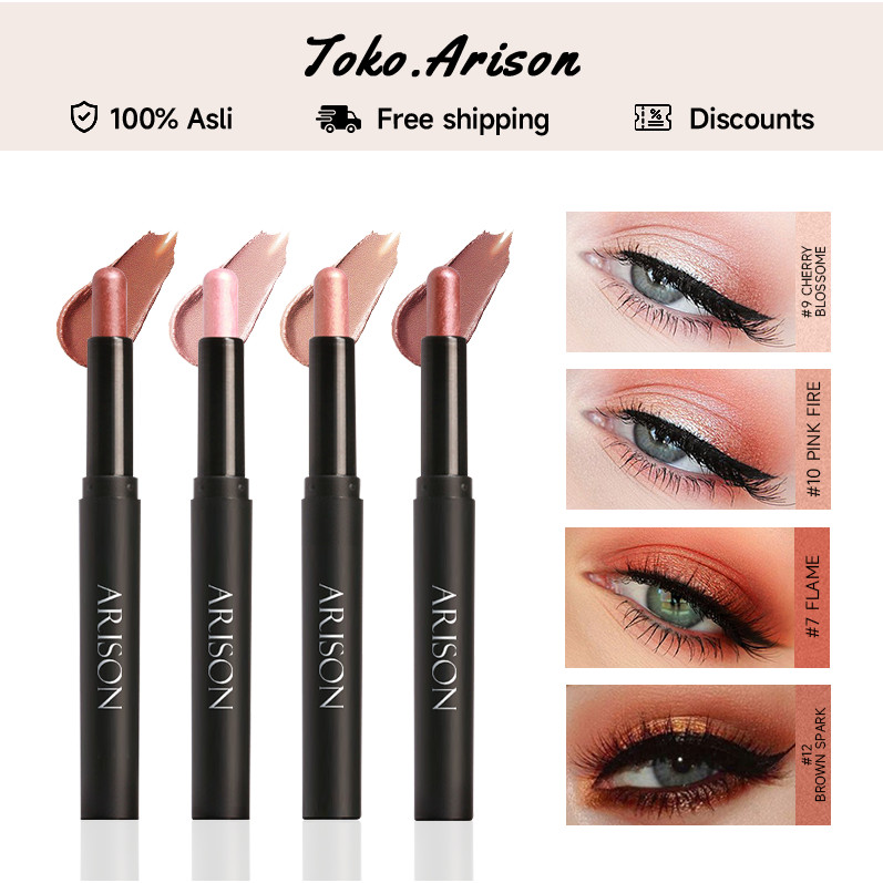 Jual ARISON Natural Look Eyeshadow Pencil Tahan Lama Shimmer Eyeshadow ...