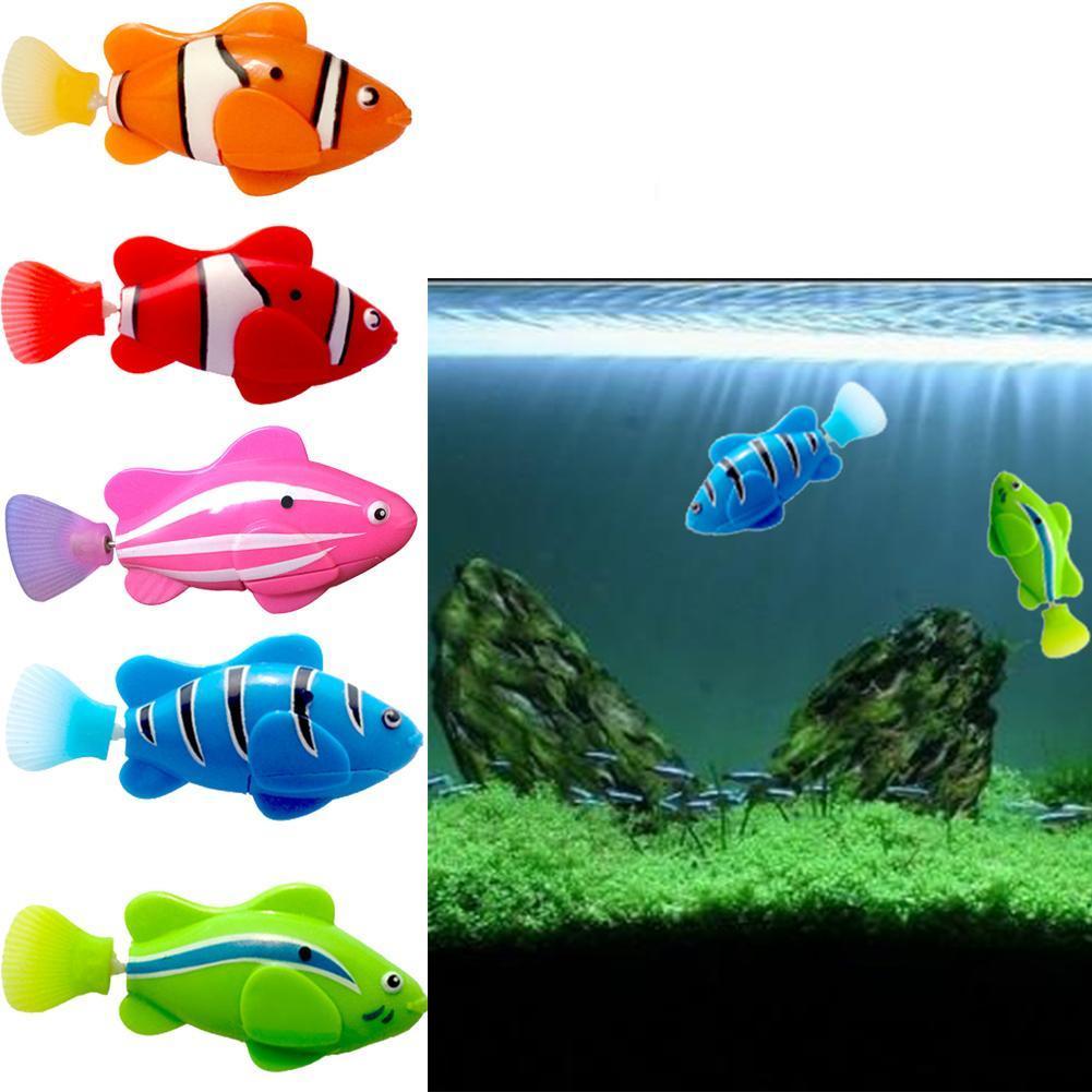 Jual New Funny Swim Electronic Fish Toy Activated Battery Powered ...