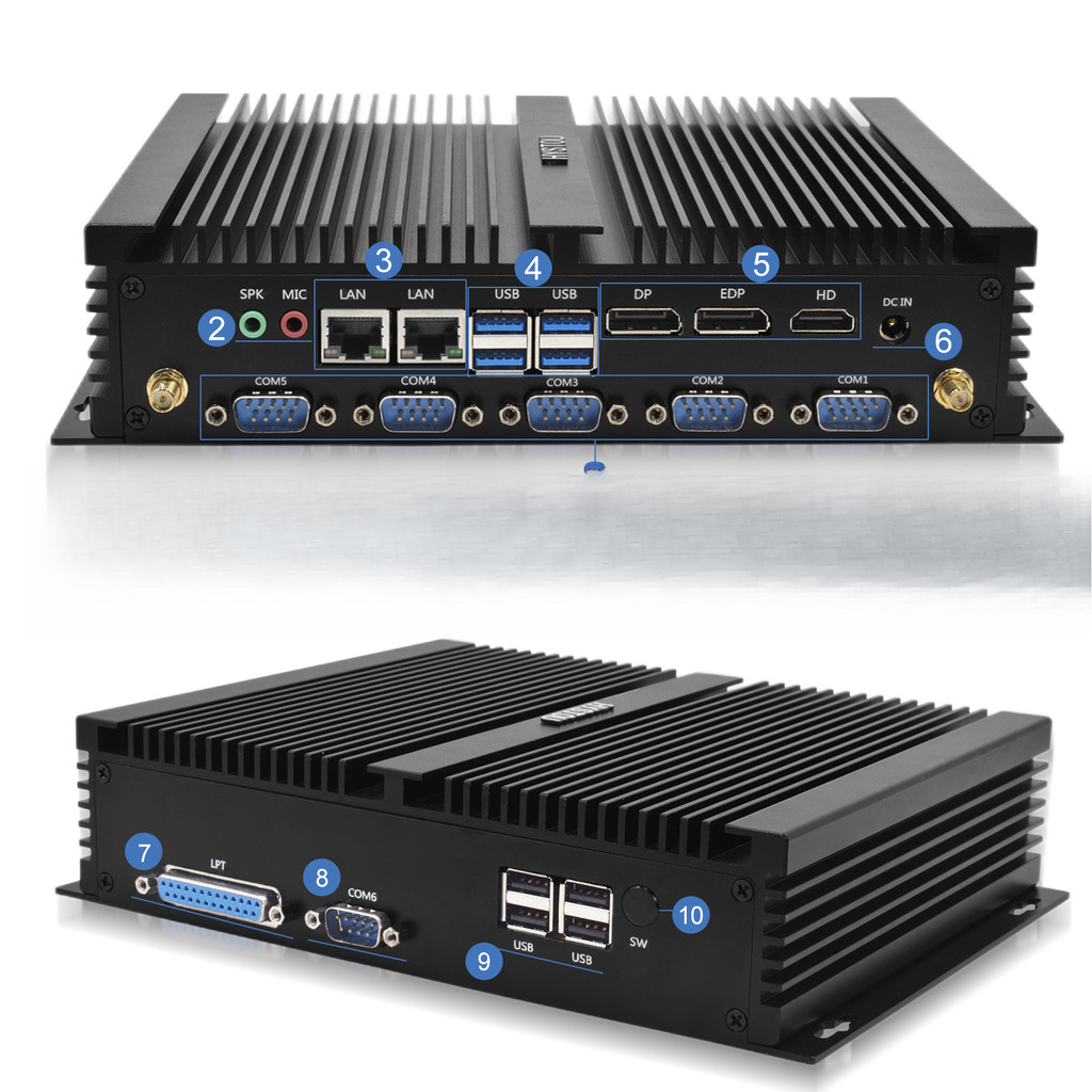 Jual Compact Box Mini PC Computer Industrial Fanless Windows 11 Intel ...