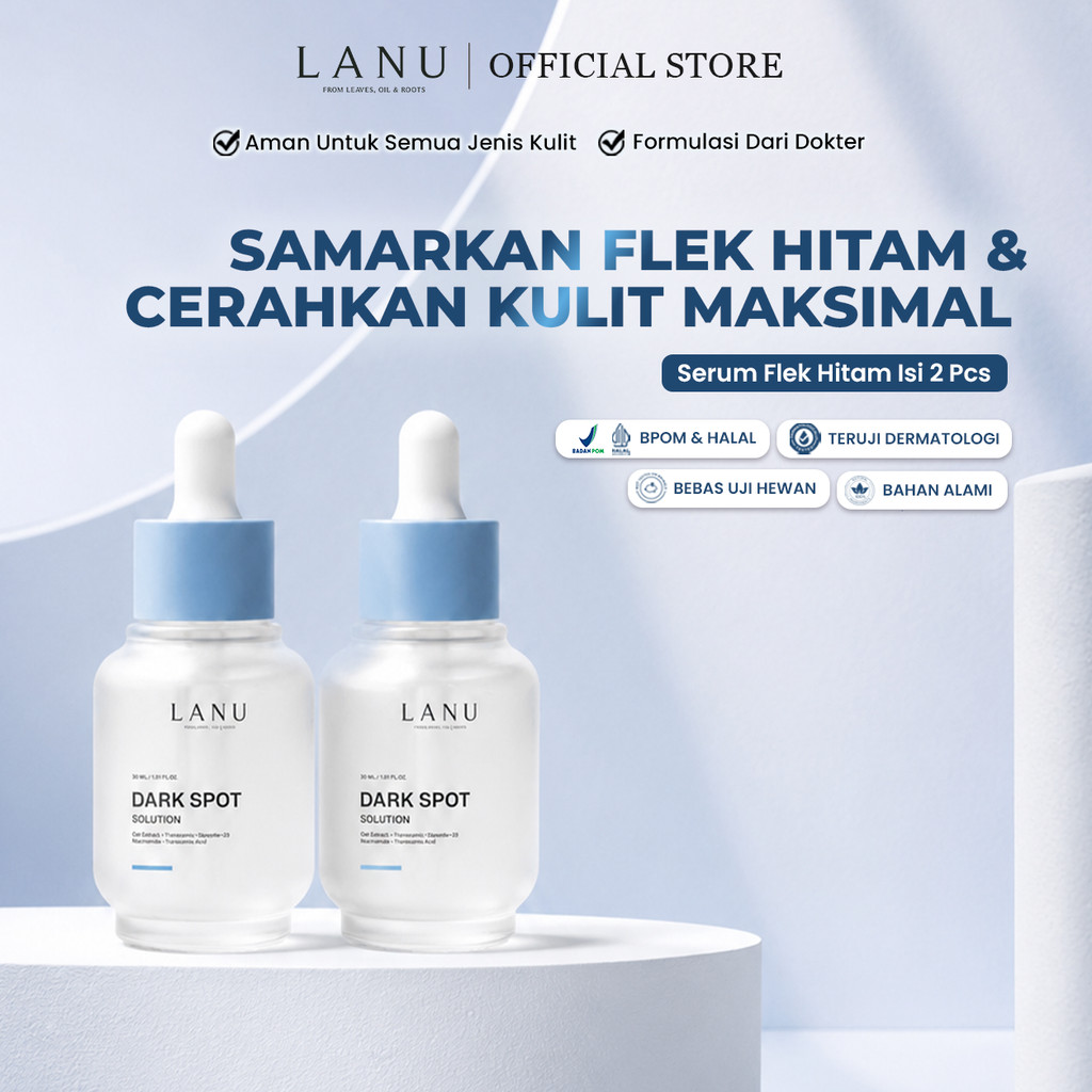LANU DSS Dark Spot Solution Serum Isi 2 Pcs | Pudarkan Flek Melasma & Cerahkan Wajah