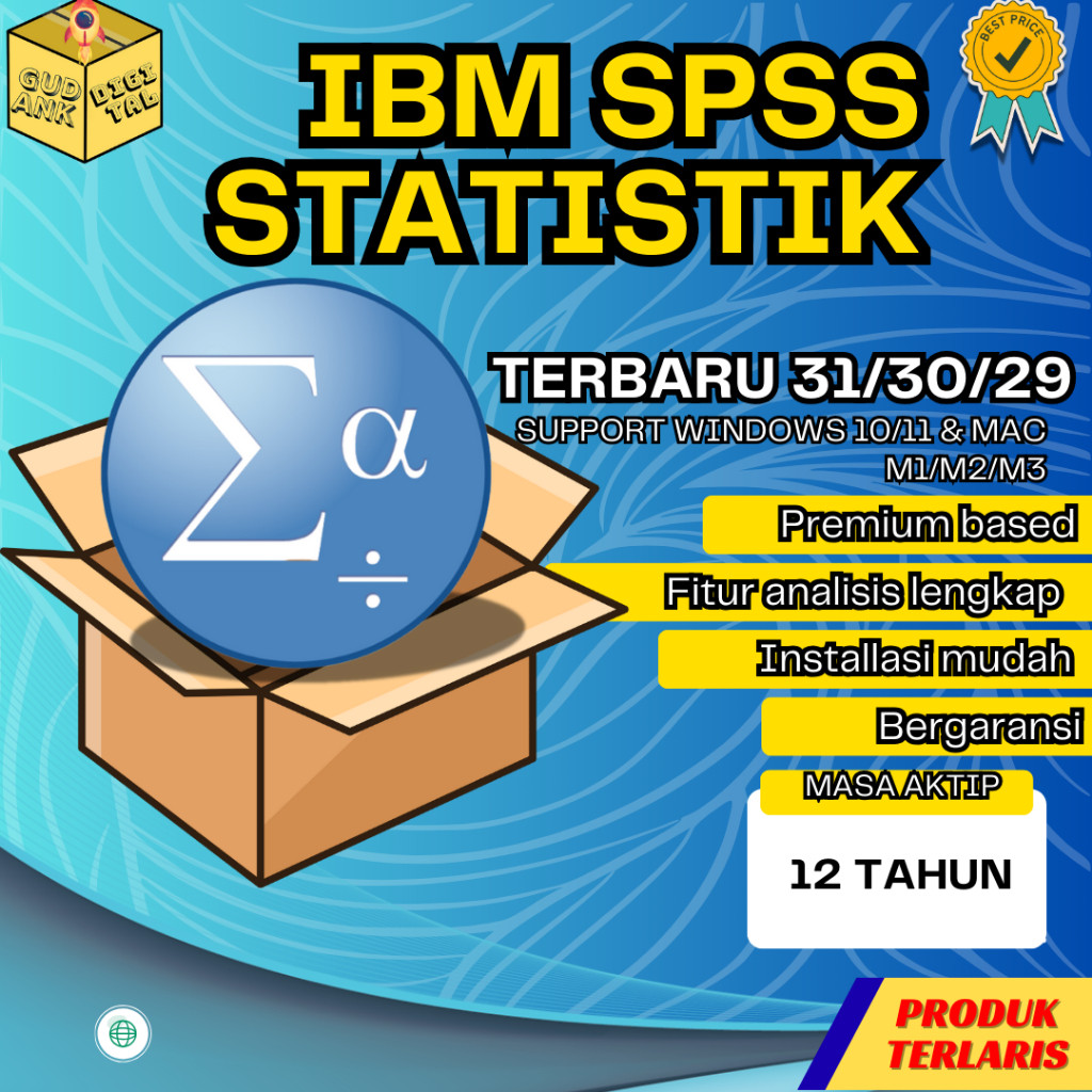 Jual SOFTWARE STATISTIK IBM SPSS 31/30/29.2 FULL VERSION ORIGINAL ...