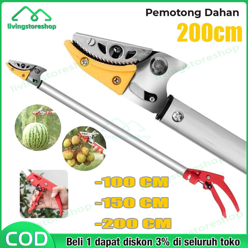 Jual 2M Tongkat Potong Dahan Model Gunting/Gergaji Gunting Dahan ...