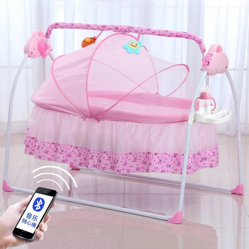 Jual Smart Music Baby Auto Swing Bed Electric Newborn Cradle