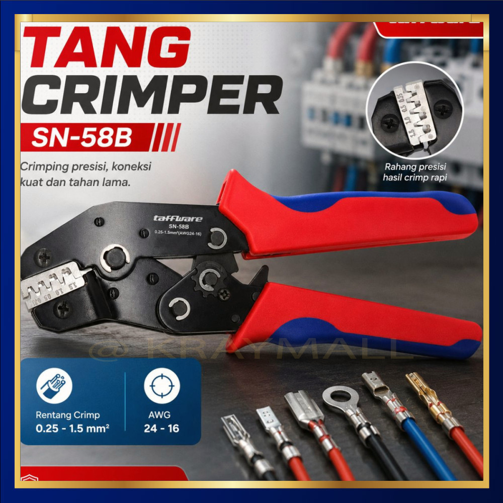 Jual Tang Crimper Terminal Cable Crimping Plier Compression Tool - SN ...