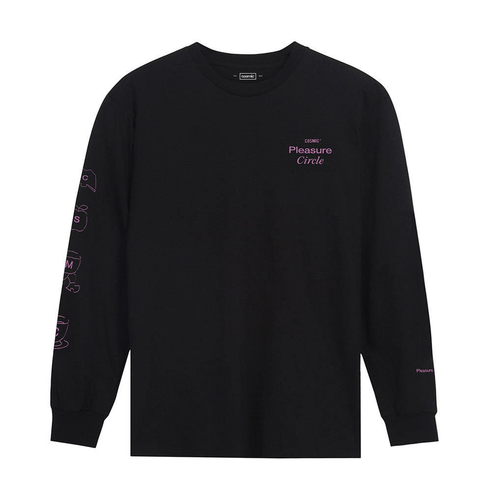 Jual Cosmic T-Shirt Kaos Pria FUN CIRCLE LS BLACK | Shopee Indonesia