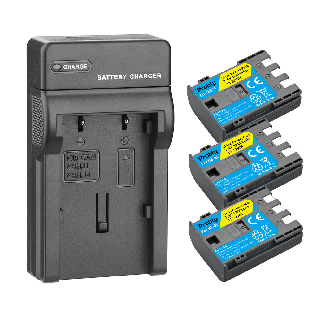 Chargeur USB Avec écran LCD Pour Batterie Canon NB-2L (Powershot G7, G9, S… )