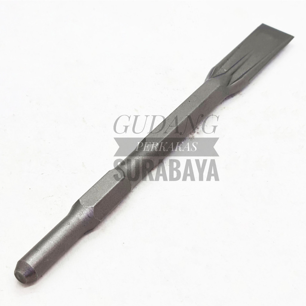 Jual HEX FLAT CHISEL SHANK 30mm HEAVY DUTY COLD CHISEL MATA BOR BETON ...