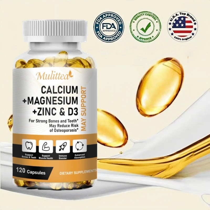 Jual Mulittea Calcium Magnesium Zinc Capsules with Vitamind3 For Strong ...