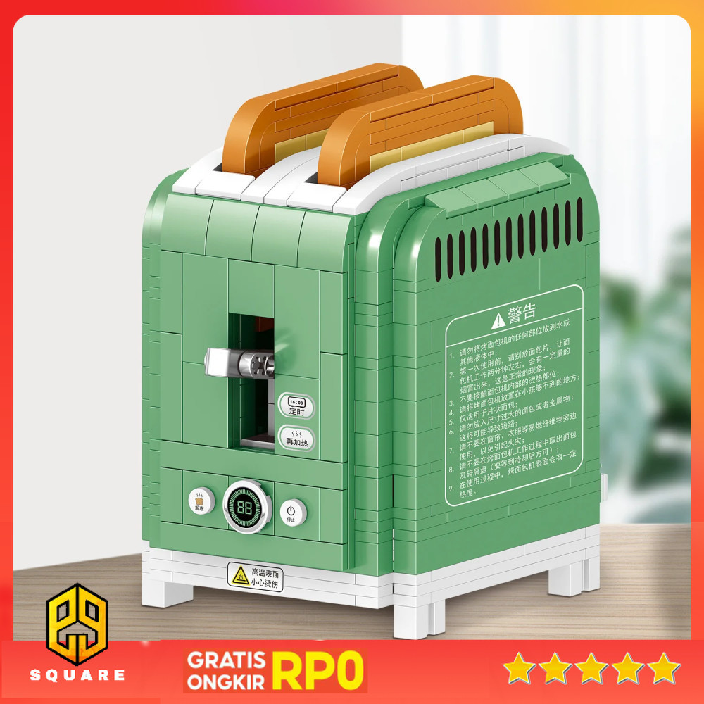 Jual Zhe Gao Mainan Balok Susun Pemanggang Roti LEGO Toaster 456 Bricks ...