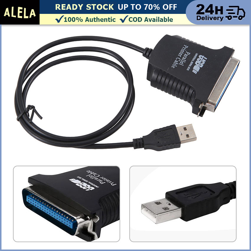 Jual USB To LPT Paralel Printer 80cm USB To Parallel Printer Cable ...