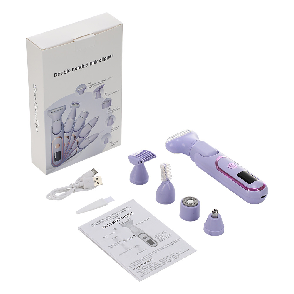 Jual Painless Women Shaver 5 In 1 Electric Razor For Private Areas ...