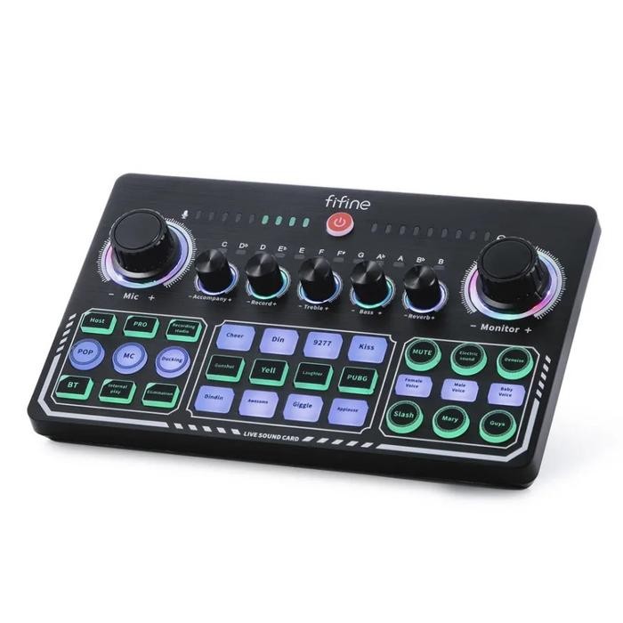 Jual FIFINE SC6 Live Streaming Audio Console Mixer Soundcard | Shopee ...