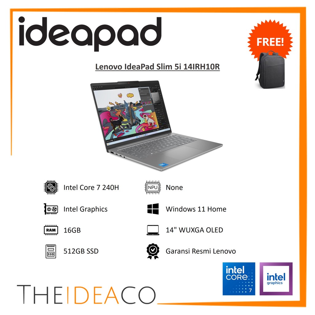 Jual Lenovo IdeaPad Slim 5i 5FID 5HID Core 7 240H 16GB 512GB SSD OLED ...