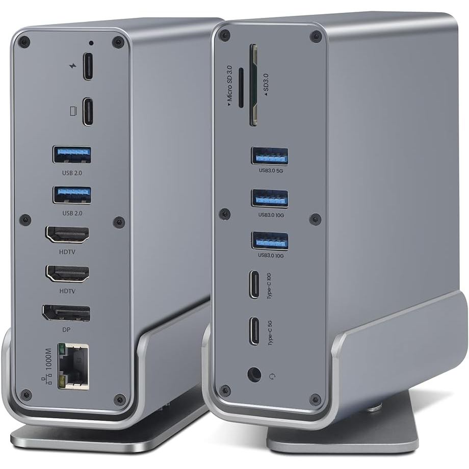 Jual 16 in 1 Docking Station Multiport Adapter with Dual 4K HDTV ...
