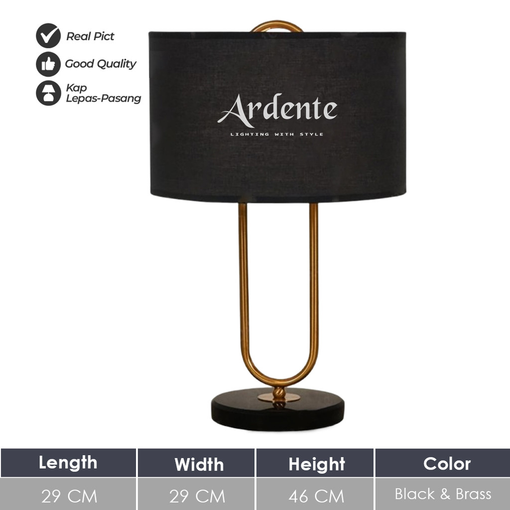 Jual ARDENTE 6-0579 Lampu Meja / Table Lamp Modern Minimalis Gold ...
