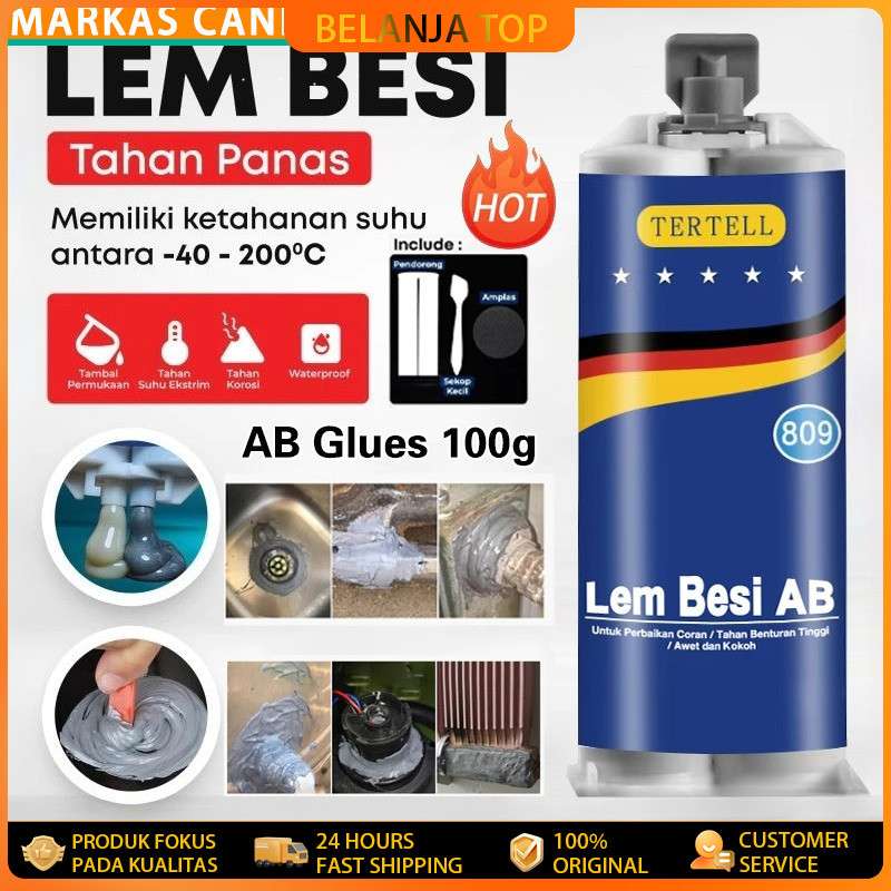 Jual Lem AB Besi Super Kuat Tahan Panas Kafuter Lem Perekat Super Untuk ...