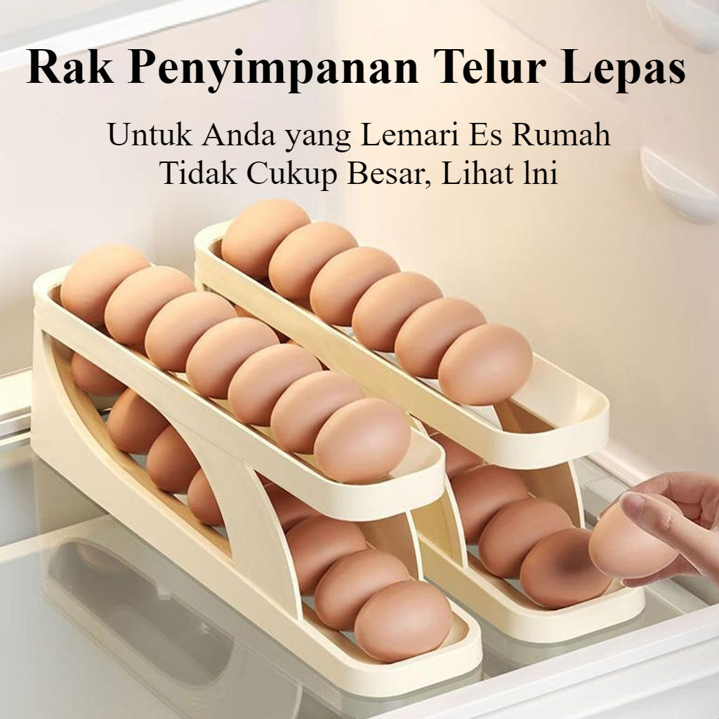 Jual RAK PENYIMPANAN TELUR 2 TINGKAT EGG STORAGE ORGANIZER BOX TELUR ...