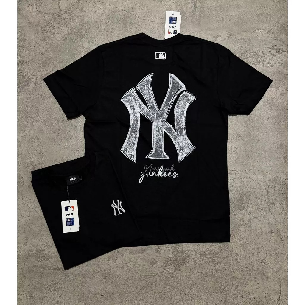 Jual MLB Korea NY Racing Big Logo Tee Black Original | Shopee
