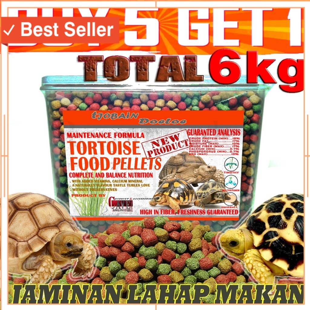 Jual MAKANAN TORTOISE SULCATA PAKAN PELET KURA KURA DARAT TORTO FOOD ...