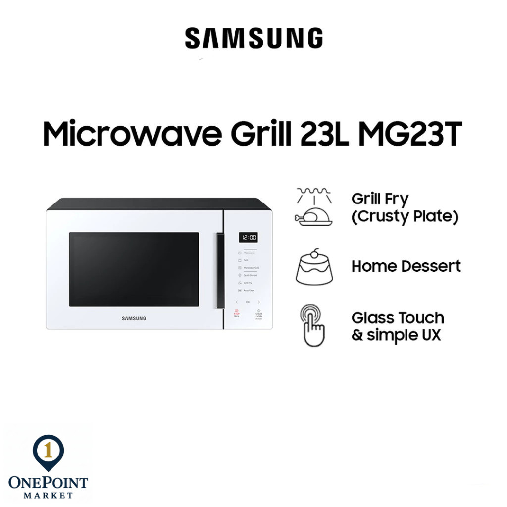 Jual Samsung Microwave Grill BESPOKE 23L MG23T5068CW Grill Fry Crusty ...
