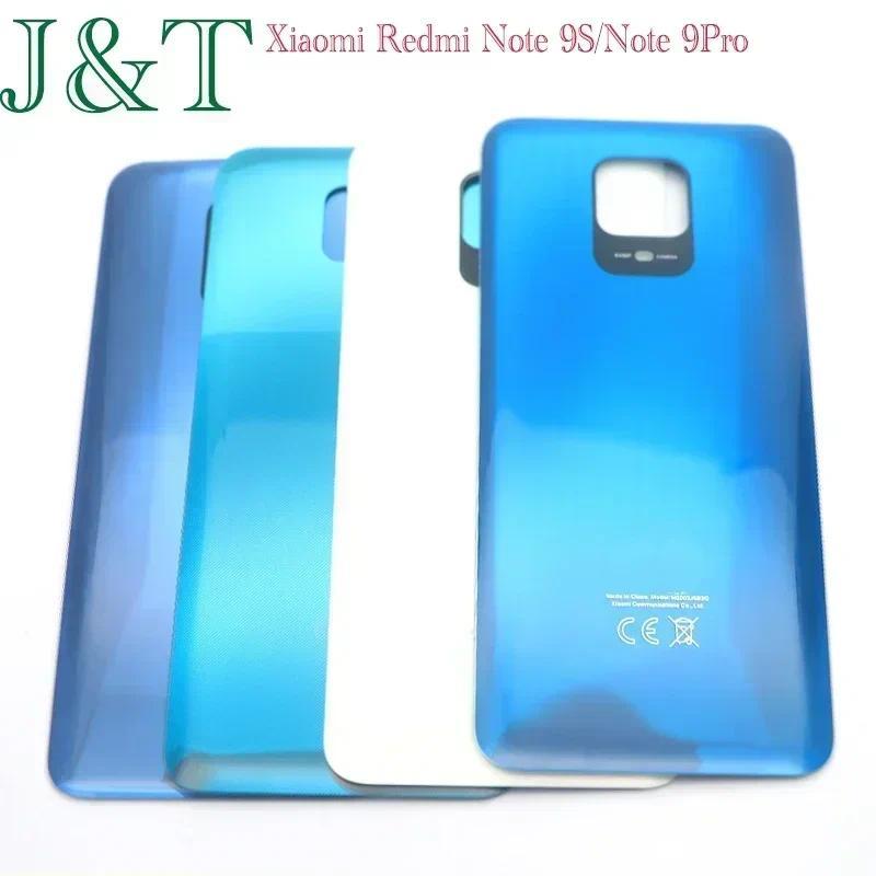 New For Xiaomi Redmi Note 9S Note Pro 64MP Battery Back Cover Note9S  Rear Door 3D Glass Panel Housing Case Adhesive Replace