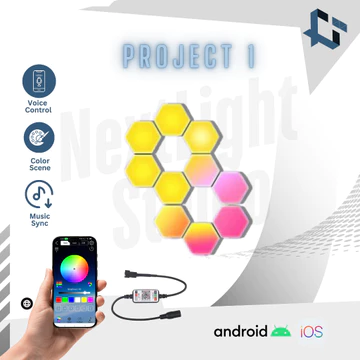 Nextlight Led Gaming Hexagone Room Lampu Kamar Gaming Hexagonal Rgb