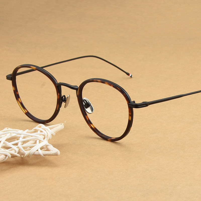 Jual Retro Round Oval Spectacle Frame TB905 Big Face Men Women Glasses ...