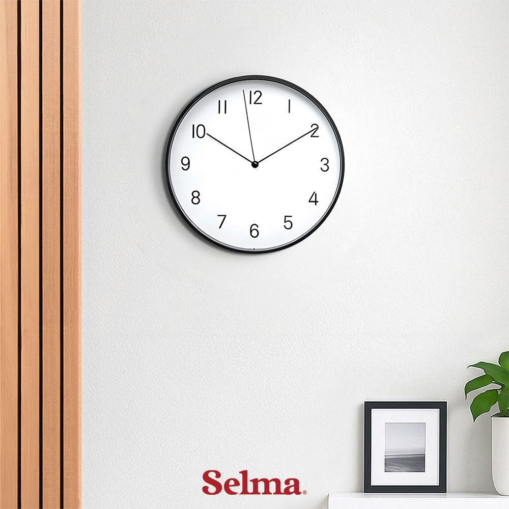 Selma Evan Jam Dinding 25 cm Wall Clock Jam Tembok Dekorasi Dinding Jam Ruangan Clock Dinding