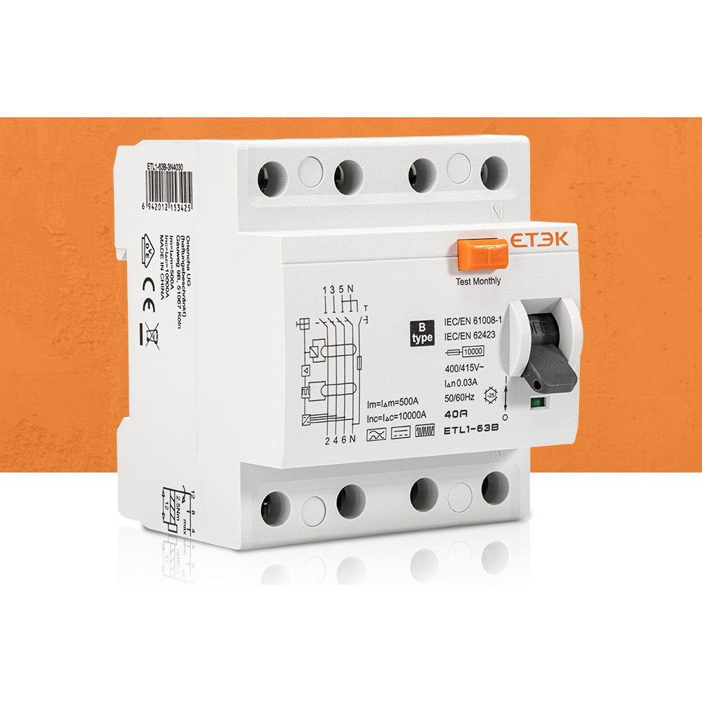 Jual NEW RCCB 10KA model with DIN rail for 220V Class B circuit breaker ...