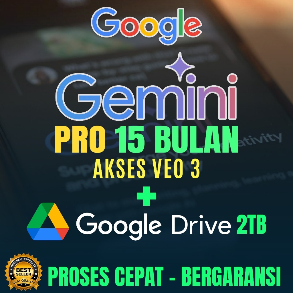 Jual VEO 3 GEMINI PRO+DRIVE 2TB 15 BULAN | Shopee Indonesia