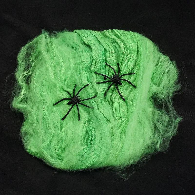 Jual 1pc Halloween Decor Artificial Spider Web Super Stret Cobwebs with ...