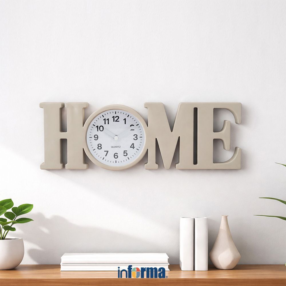 Informa Jam Dinding Home 38.3x14.4 cm Wall Clock Jam Tembok Dekorasi Dinding Jam Ruangan Clock Dinding