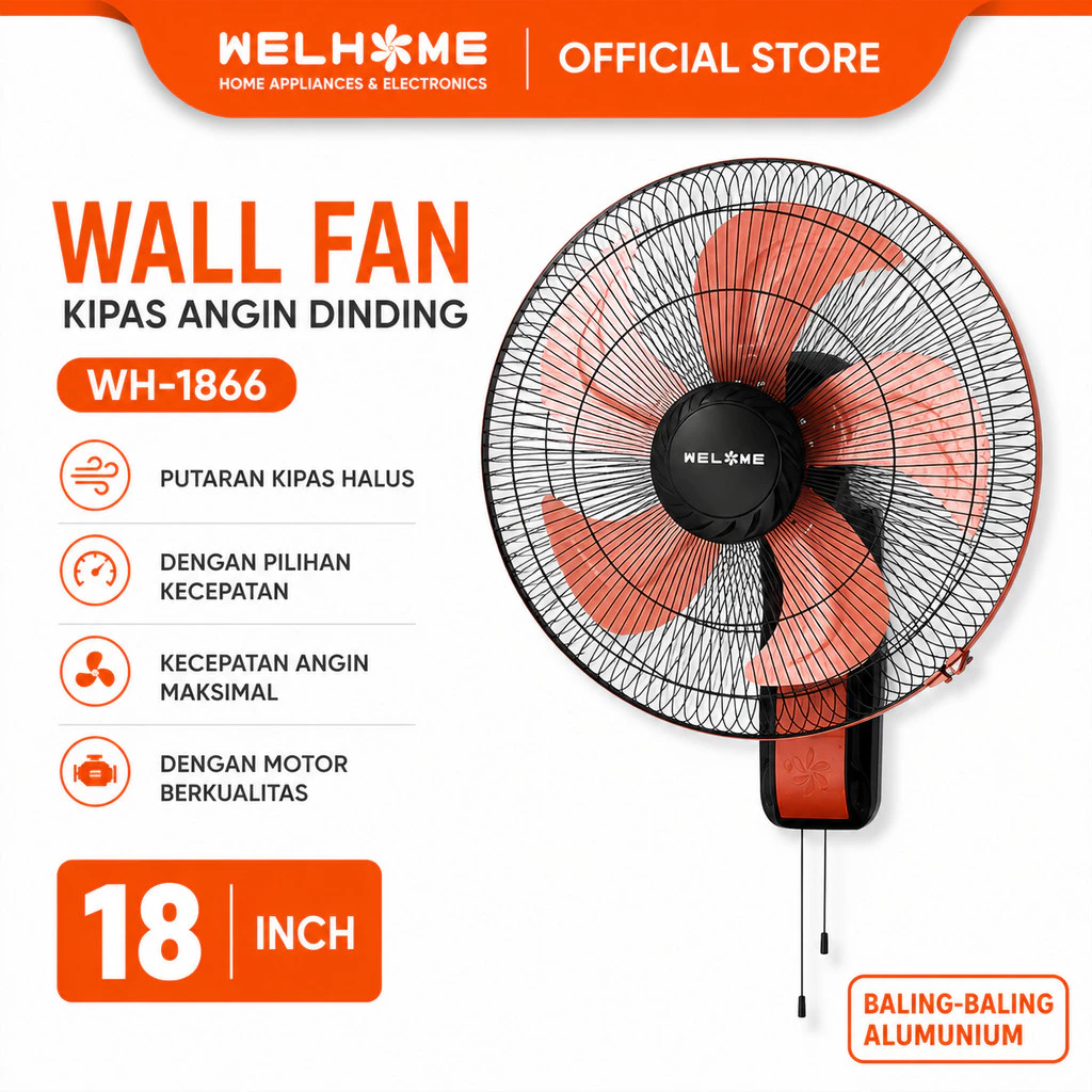 Kipas Angin Meja WELHOME WH-1866