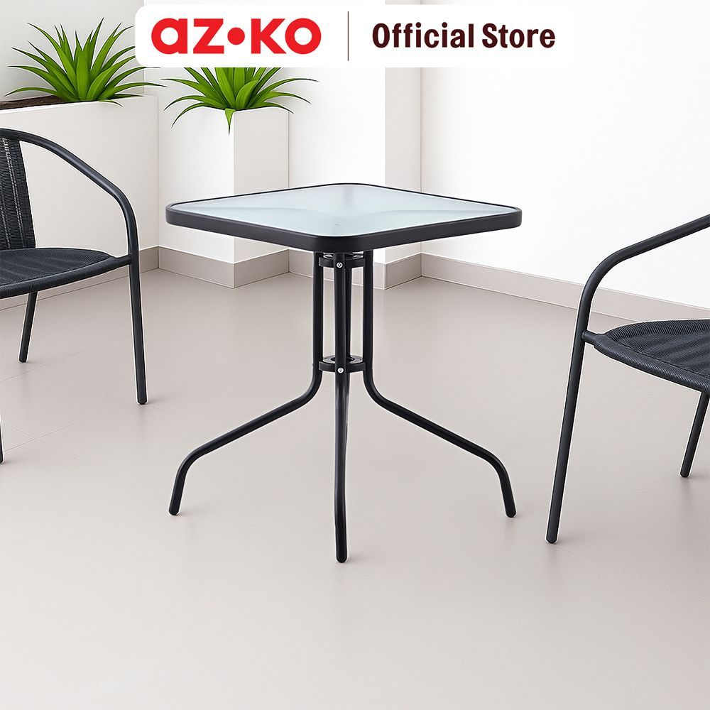 Jual AZKO Soleil Natura Meja Teras Bistro Wicker Meja Luar Ruangan ...