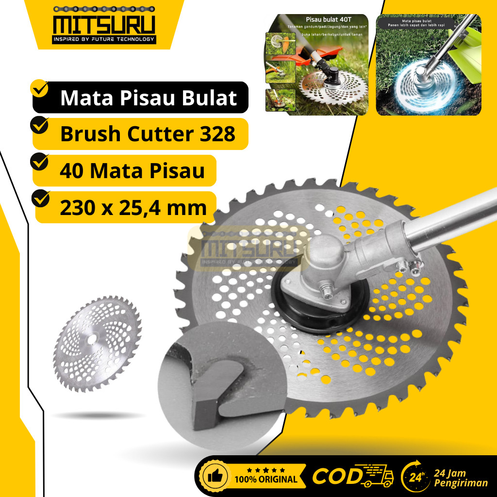 Jual Mata Pisau Potong Rumput Bulat 40T Pisau Bulat Potong Rumput 4Tak ...