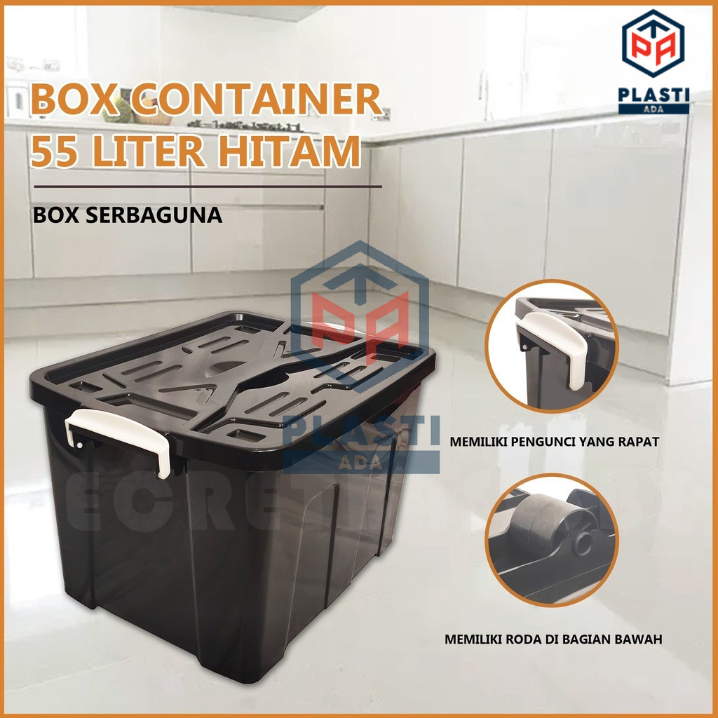 Jual BOX CONTAINER 55 LITER + RODA - Kontainer Box Plastik / Container ...