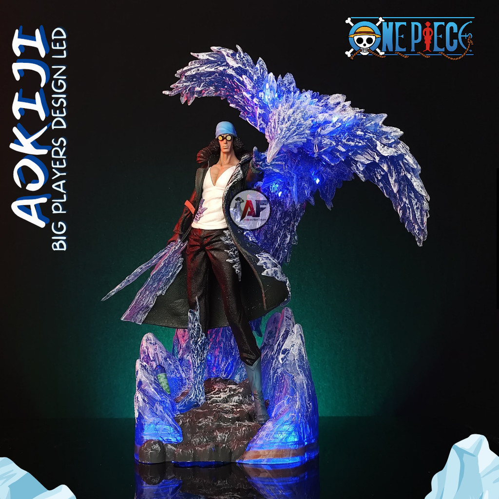 Figurine LED One Piece Amiral Aokiji Kuzan 30cm Édition Limitée 2022