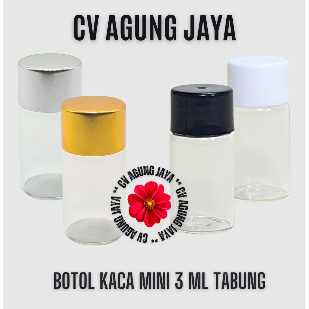 Jual Botol Kaca Serum Mini 3 ml Tabung / Botol Kaca / Botol Kaca Mini ...