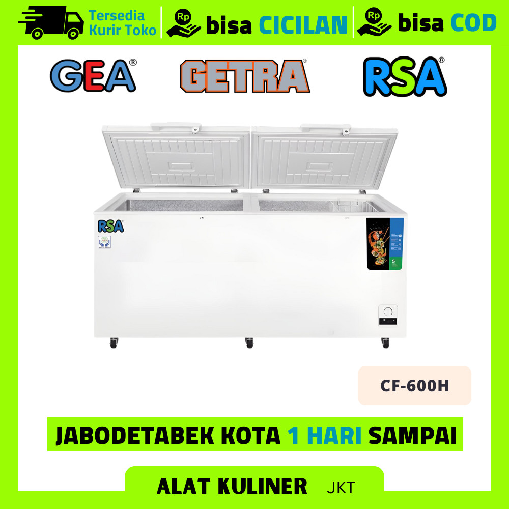 Jual RSA CF 600H CF-600H CHEST FREEZER BOX CHEST FREEZER 500 LITER ...