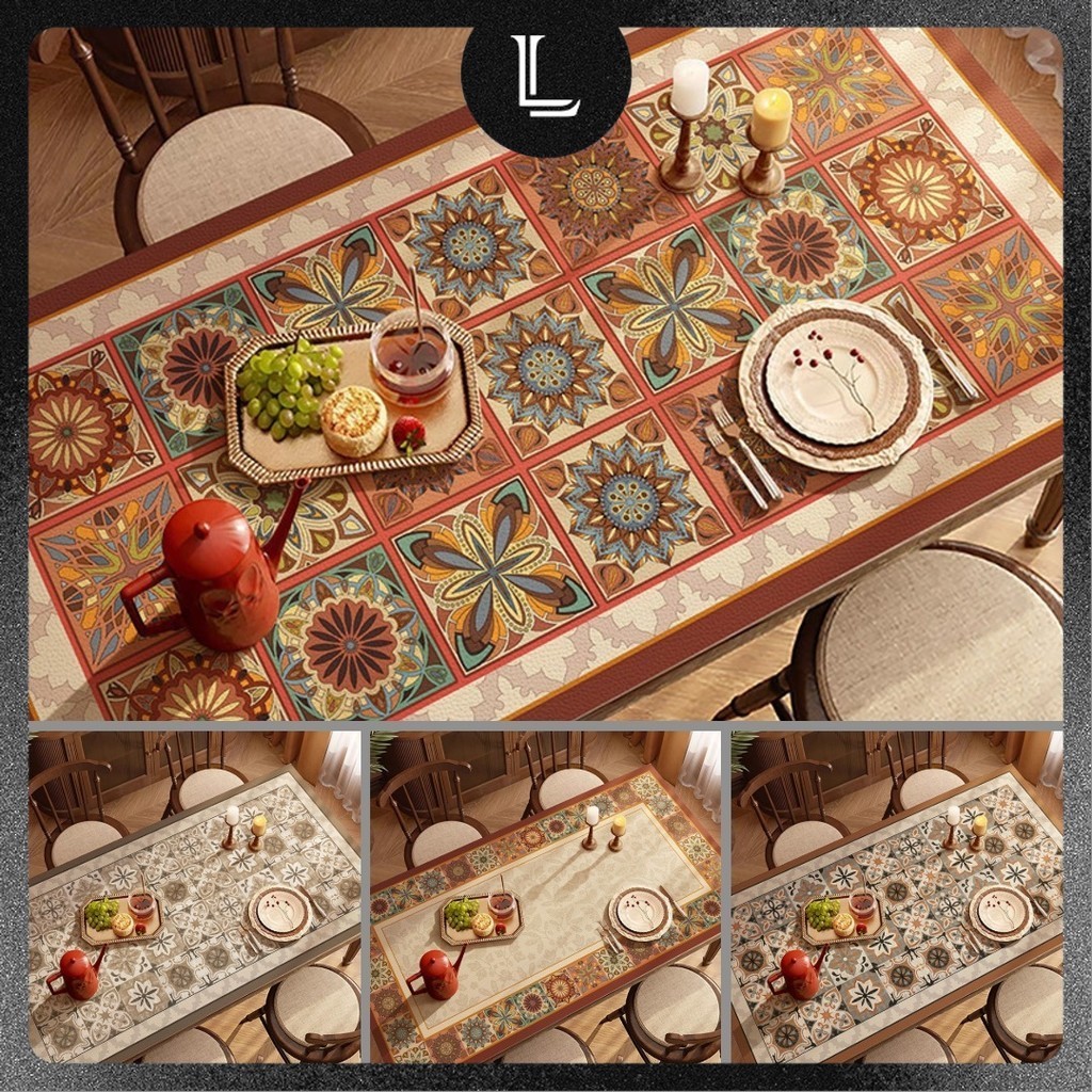 Jual Maison Loine Taplak Meja Makan Motif Etnik Maroko Klasik Anti Air ...