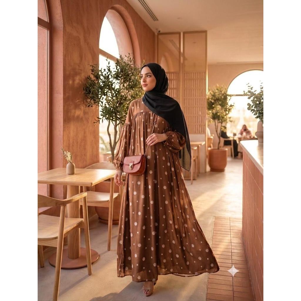 Lyra Gamis jumbo Rayon adem Muslim wanita dewasa
