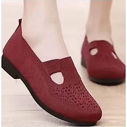 SNEAKERS.ID SNID YR091 Sepatu Slip On Wanita Sepatu Rajut Wanita Sport Premium Quality