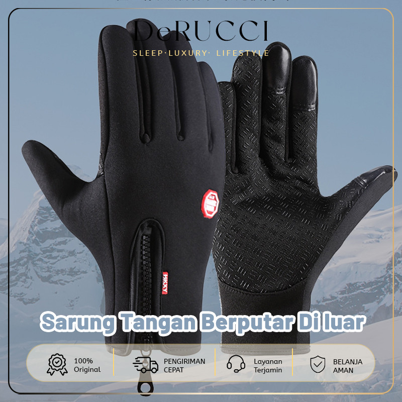 Jual Sarung Tangan Motor Mobil Waterproof Dengan Zipper Touchscreen HP ...